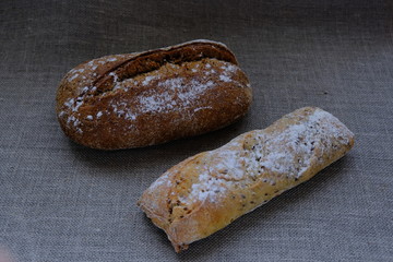 Aromatic, healthy, fresh bread for breakfast.