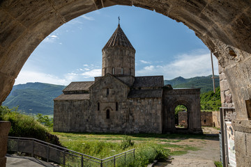 Obraz premium Tatev ,8th century, Ancient monastery. Tatev Monastery in Armenia, Syunik Province , Tatev village. 