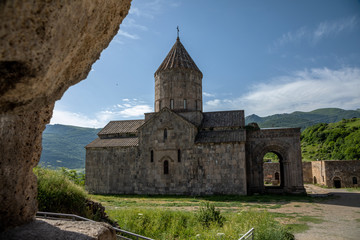 Fototapeta na wymiar Tatev ,8th century, Ancient monastery. Tatev Monastery in Armenia, Syunik Province , Tatev village. 