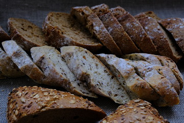 Aromatic, healthy, fresh bread for breakfast.