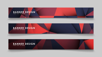 Abstract rectangle vector banners with red black geometric gradient backgrounds . design templates. future Poster template design