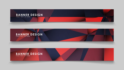 Abstract rectangle vector banners with red black geometric gradient backgrounds . design templates. future Poster template design
