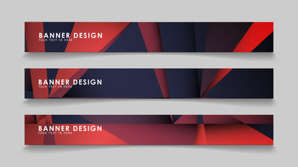 Abstract rectangle vector banners with red black geometric gradient backgrounds . design templates. future Poster template design