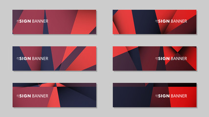 Abstract rectangle vector banners with red black geometric gradient backgrounds . design templates. future Poster template design