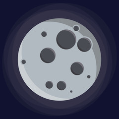 Abstract moon vector illustration