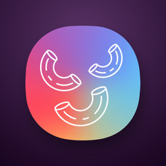 Fototapeta na wymiar Elbows pasta app icon