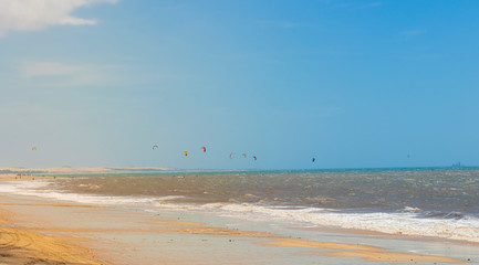 landscape beach of Cumbuco, Cear&aacute; - Brazil