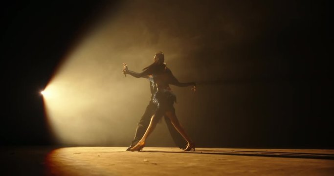 Young talented asian kids performing ballroom sport dance, on way to childhood dream of becoming choreographers - childhood memories concept 4k footage