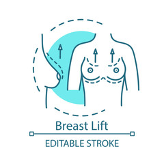 Breast lift concept icon