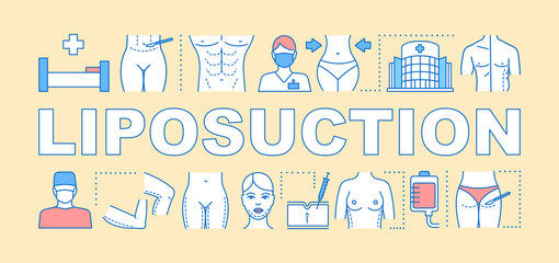 Liposuction word concepts banner