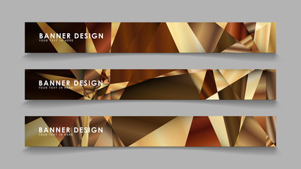 Abstract rectangle vector banners with luxury geometric gradient backgrounds . design templates. future Poster template design