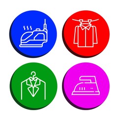 Fototapeta premium Set of ironing icons such as Iron, Laundry , ironing