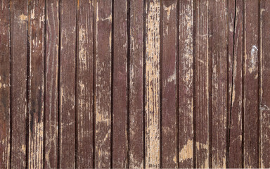 Old Weathered Brown Wooden Vertical Panels