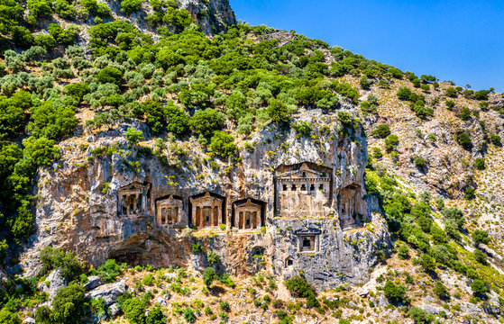 The Tombs of the Kings at Kaunos in Turkey