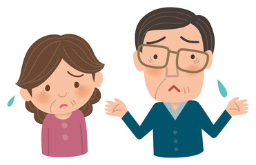 悩みを抱える中年夫婦