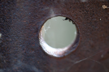 metal plate with a hole in the middle