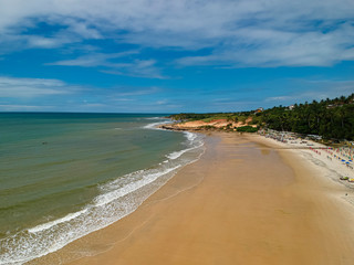 aerial landscape beach of Lagoinha, Ceará - Brazil