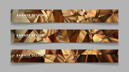 Abstract rectangle vector banners with luxury geometric gradient backgrounds . design templates. future Poster template design