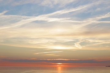 Obraz premium epic sunset over the Baltic sea