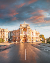 Fototapeta na wymiar Opera House in Odessa, Ukraine. Odessa State Academic Opera and Ballet Theater