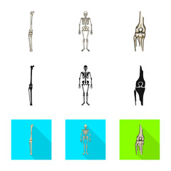 Vector design of medicine and clinic sign. Collection of medicine and medical stock vector illustration.