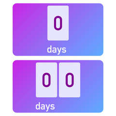 fancy count down timer with instagram gradient