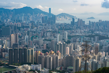 Fototapeta premium layers of Skyscraper in Hong Kong