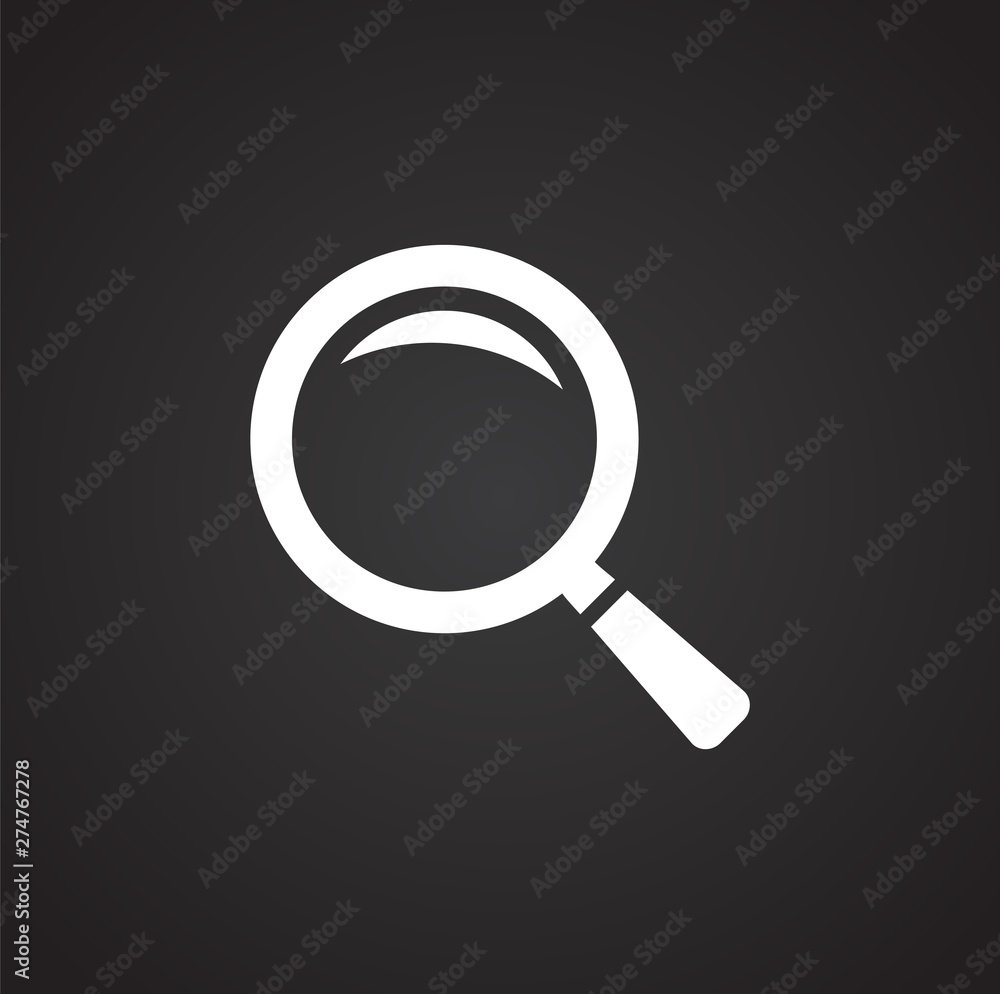 Poster search related icon on background for graphic and web design. simple illustration. internet concept 