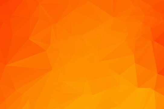 Orange Low poly crystal background. Polygon design pattern. environment green Low poly vector illustration, low polygon background.