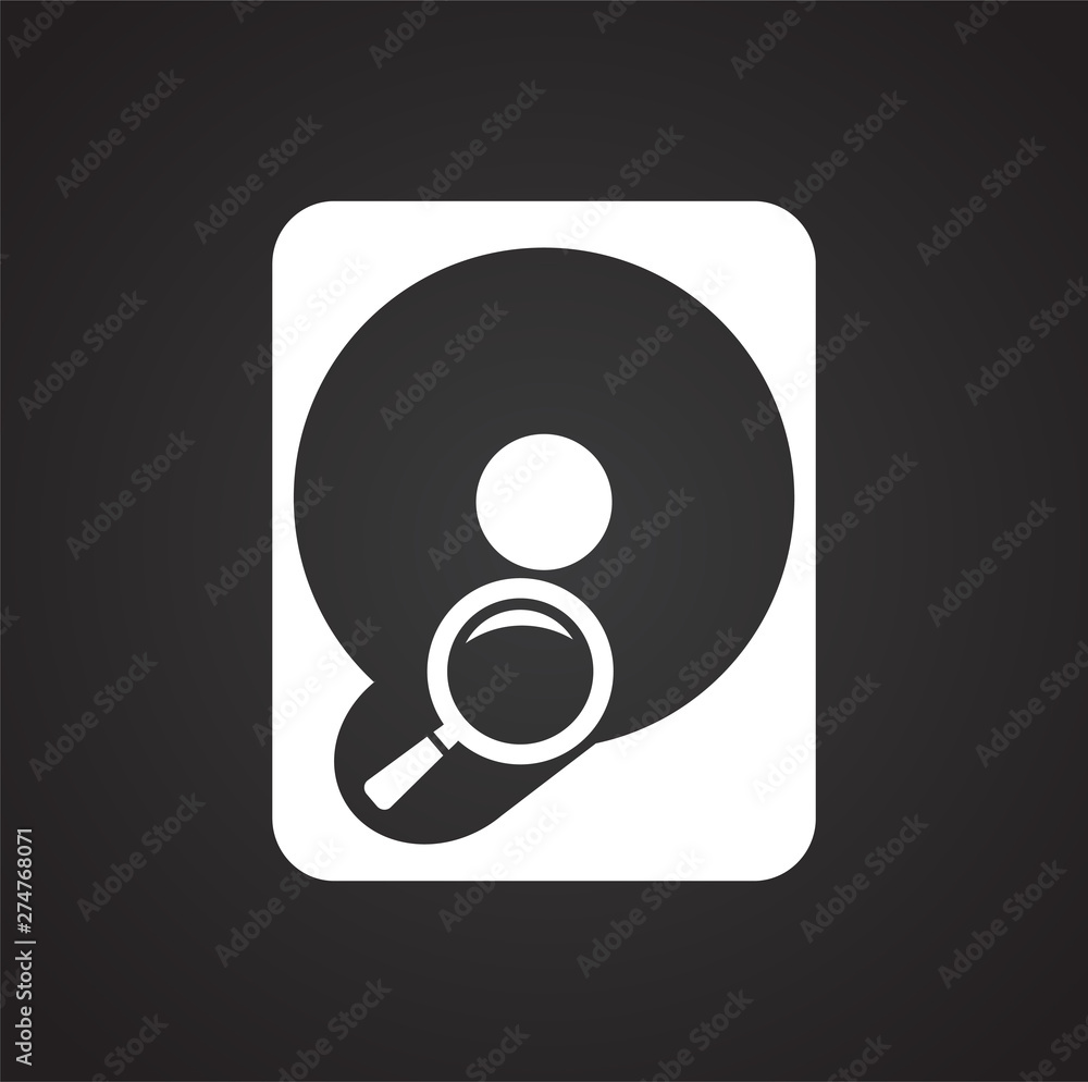 Poster search related icon on background for graphic and web design. simple illustration. internet concept 