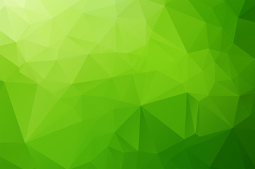 Obraz premium Green Low poly crystal background. Polygon design pattern. environment green Low poly vector illustration, low polygon background.