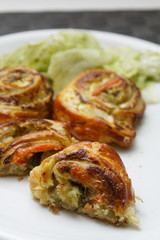 Lachs in Blätterteig, Fingerfood