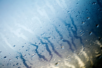 Water drops colorful macro droplets on window amazing background fine art in high quality prints...