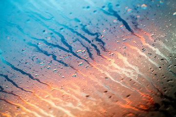 Water drops colorful macro droplets on window amazing background fine art in high quality prints...