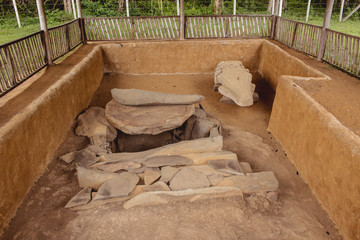 Idols of san augustin archaeological national park, colombia, latin america 