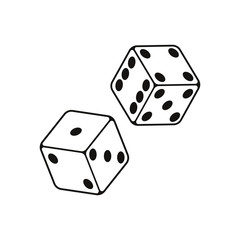 Dice icon design. Vector illustration.