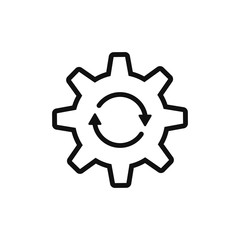 Upgrate line style icon. Vector. Isolated.