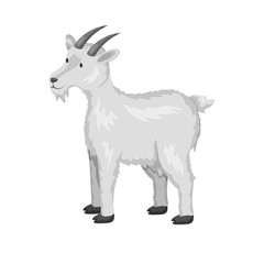 Vector design of goat and pet symbol. Collection of goat and milk stock vector illustration.