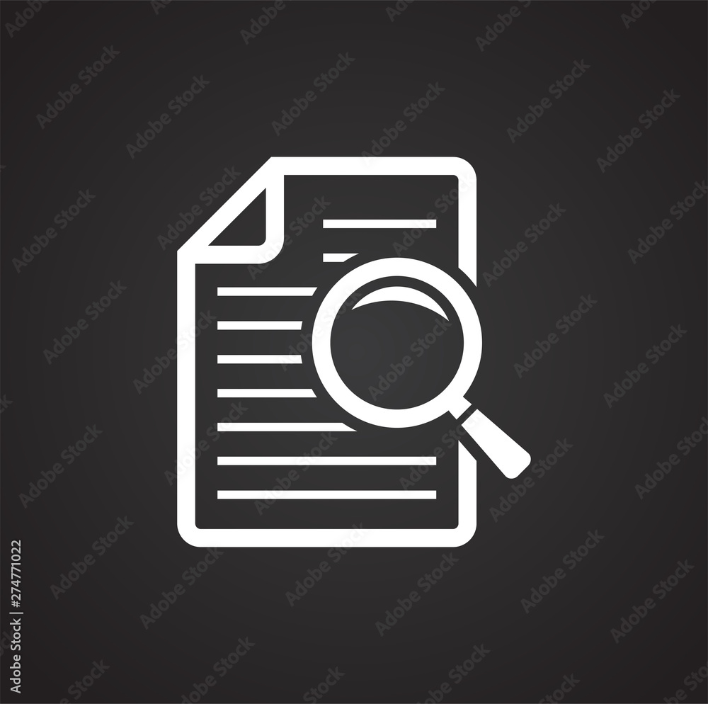 Poster search related icon on background for graphic and web design. simple illustration. internet concept 