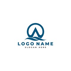 A Logo Letter, a Logo Design Vector Template