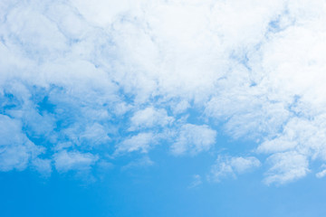 white cirrocumulus clouds on blue sky - obrazy, fototapety, plakaty