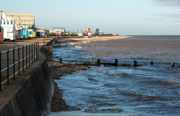 Coastal scene at high tide