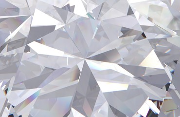 abstract geometric white diamond multi layered background. 3d render model