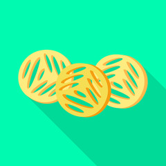 Vector illustration of chip and snack icon. Set of chip and bread stock vector illustration.