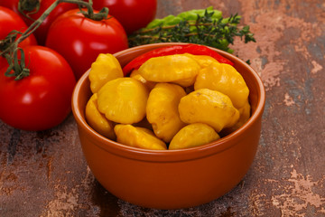 Tasty marinated patisson