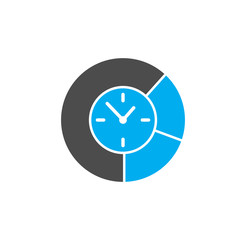 Time management related icon on background for graphic and web design. Simple illustration. Internet concept symbol for website button or mobile app.
