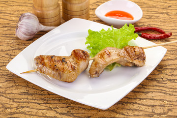 Chicken wings skewer
