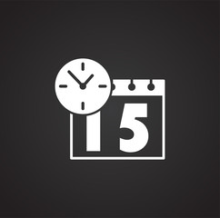 Time management related icon on background for graphic and web design. Simple illustration. Internet concept symbol for website button or mobile app.