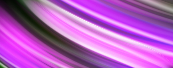 Fluid liquid color wave lines, glowing colorful light effect, abstract composition template. Geometric technology abstract pattern. Movement concept