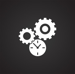 Time management related icon on background for graphic and web design. Simple illustration. Internet concept symbol for website button or mobile app.